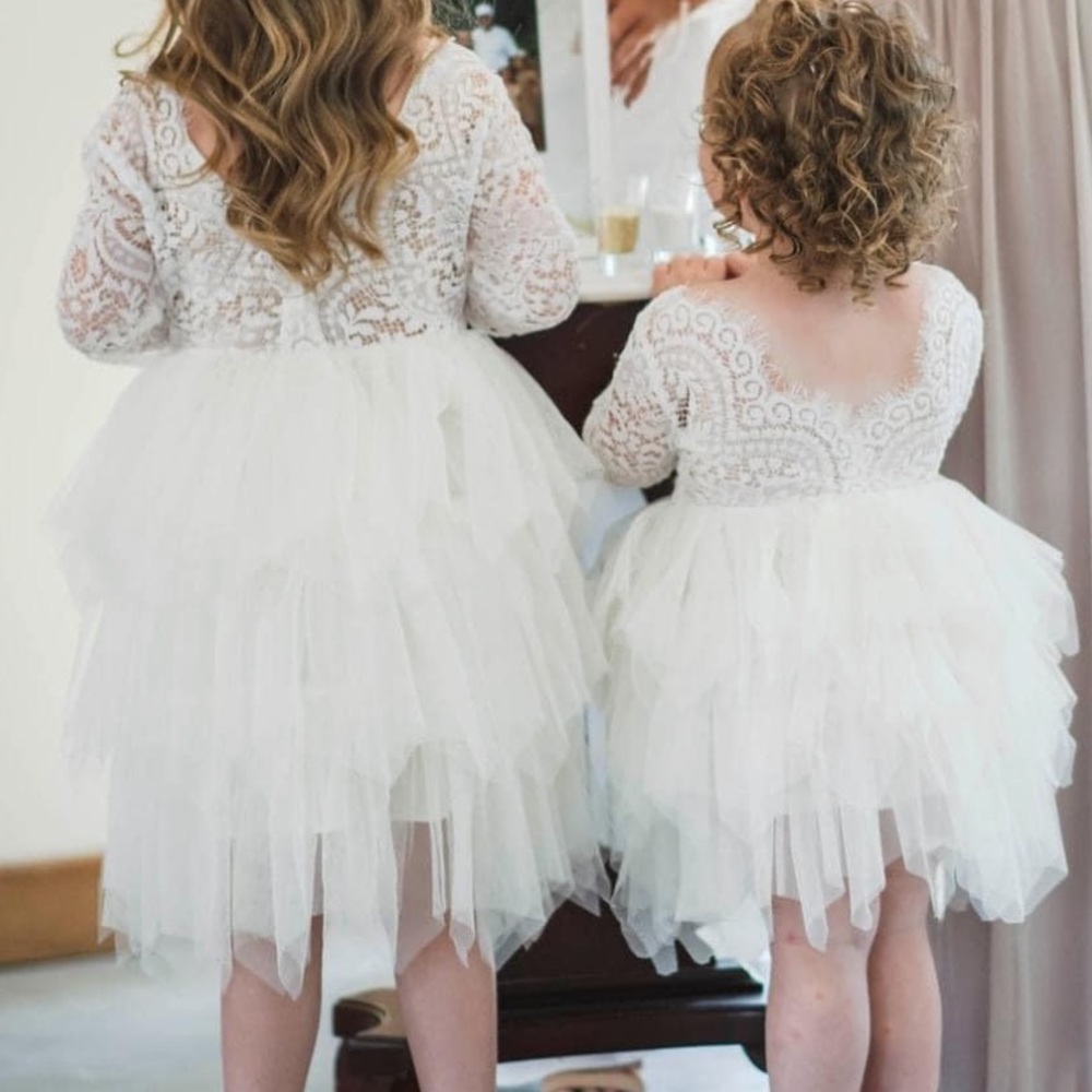 ivory flower girl dresses size 2T/3T & size 5/6
